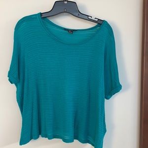 Green Forever 21 short sleeve blouse, small
